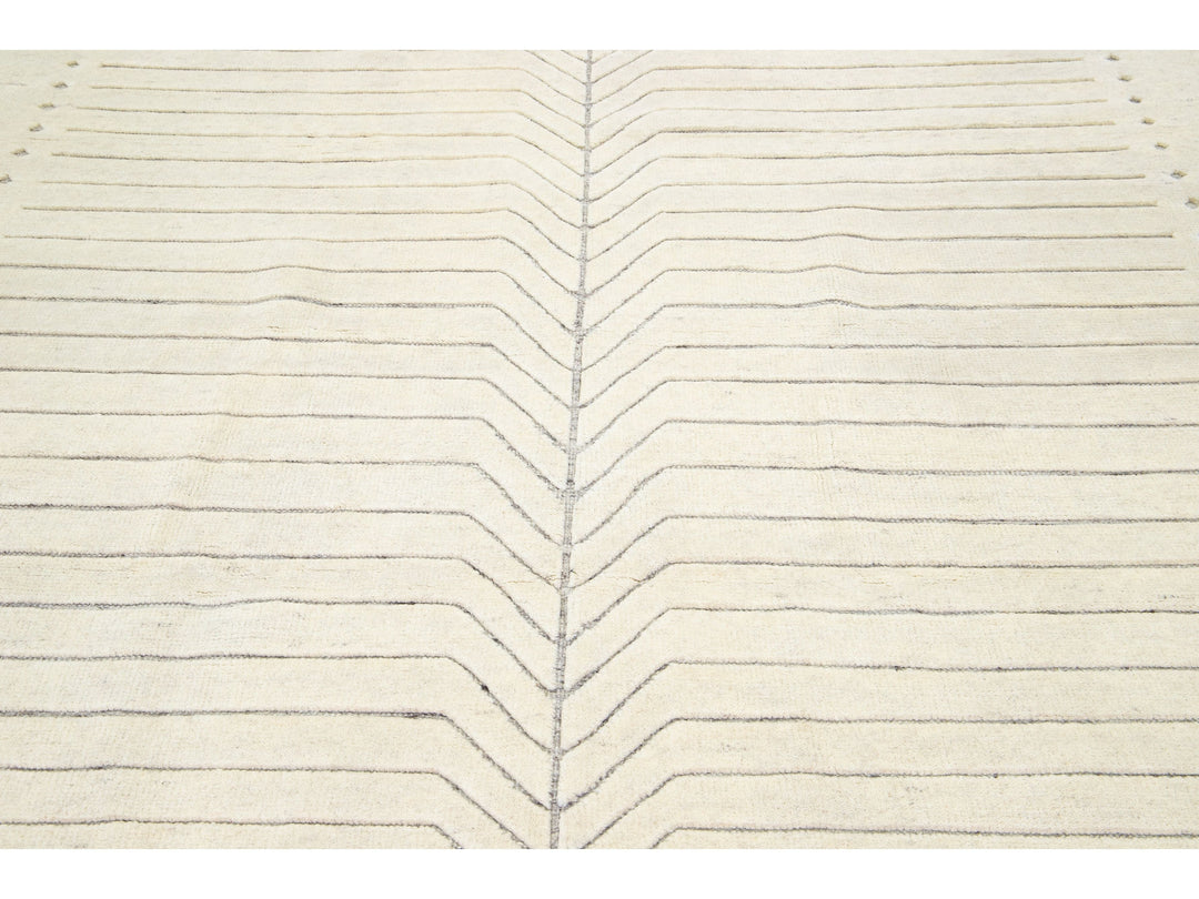 Modern Moroccan Wool Rug 8 X 10