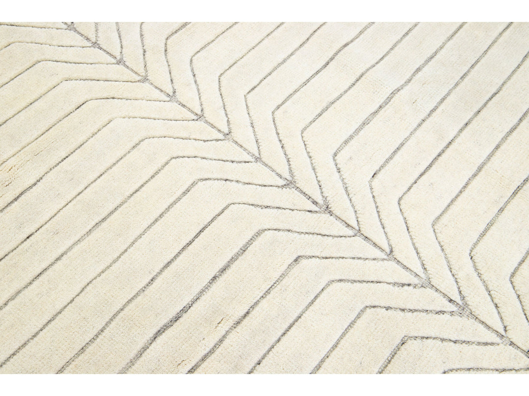 Modern Moroccan Wool Rug 8 X 10