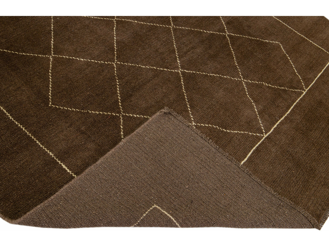 Modern Moroccan Wool Rug 7 X 9