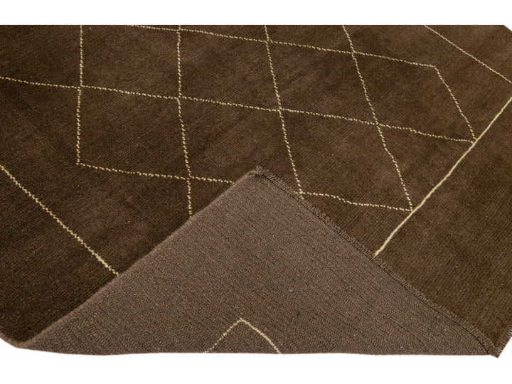 Modern Moroccan Wool Rug 7 X 9