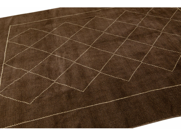 Modern Moroccan Wool Rug 7 X 9