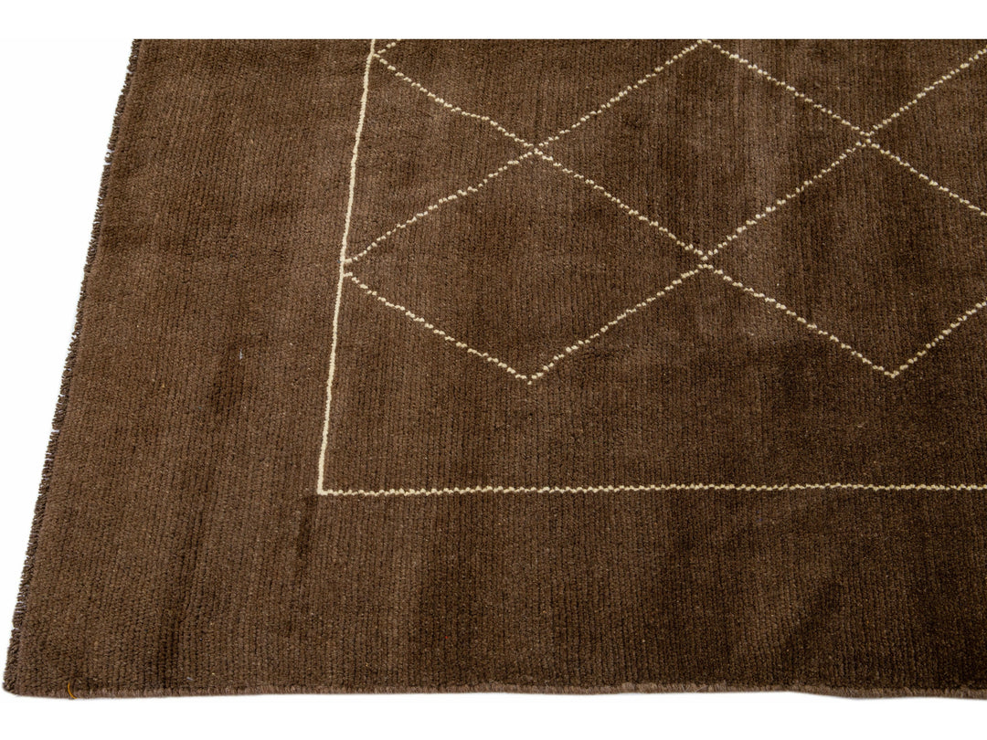 Modern Moroccan Wool Rug 7 X 9