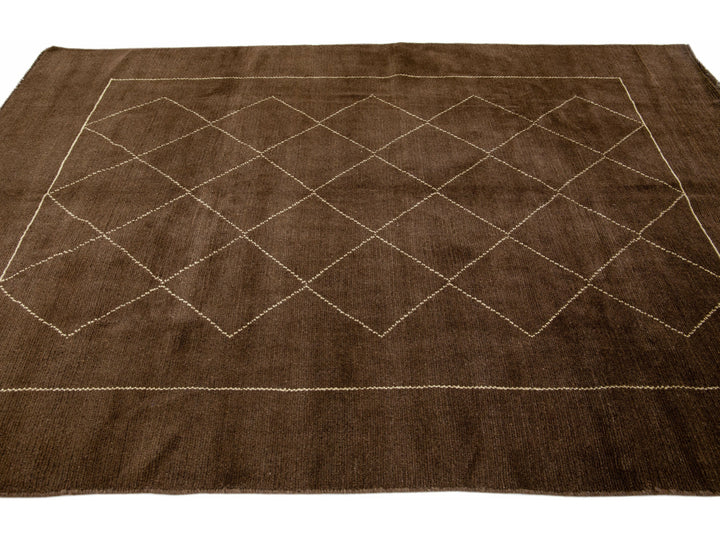 Modern Moroccan Wool Rug 7 X 9