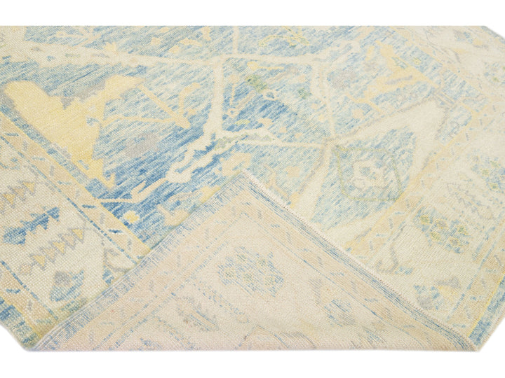 Modern Oushak Wool Runner 7 X 16