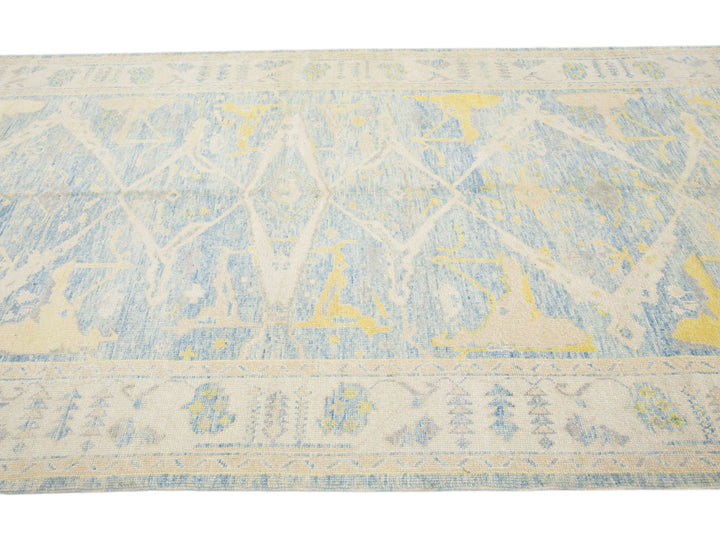 Modern Oushak Wool Runner 7 X 16
