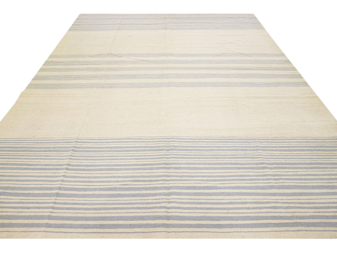 Modern Kilim Wool Rug 9 X 12
