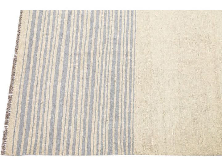 Modern Kilim Wool Rug 9 X 12