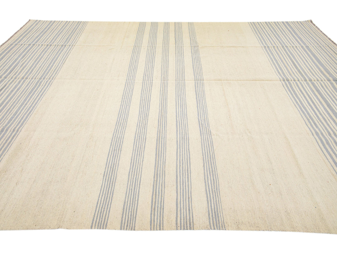 Modern Kilim Wool Rug 9 X 12