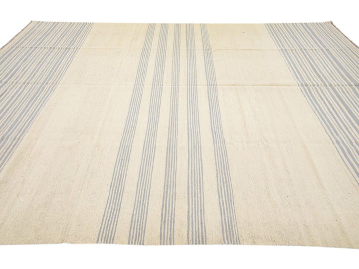 Modern Kilim Wool Rug 9 X 12