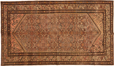 Antique Malayer Wool Runner 5 X 9