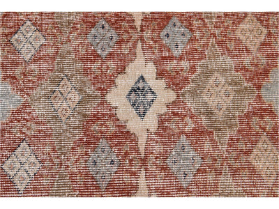 Vintage Turkish Scatter Wool Rug 3 X 5