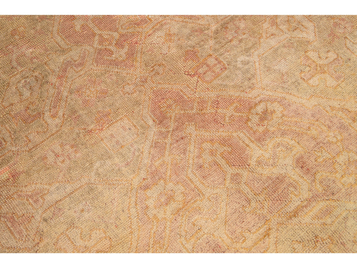 Antique Oushak Wool Rug 15 X 19