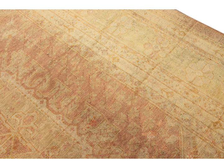 Antique Oushak Wool Rug 15 X 19