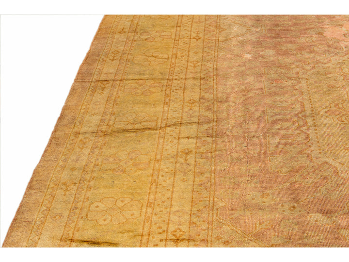 Antique Oushak Wool Rug 15 X 19
