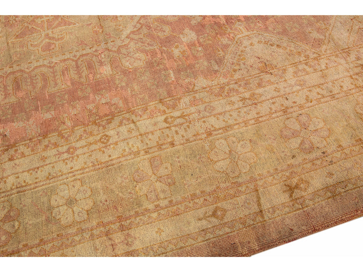 Antique Oushak Wool Rug 15 X 19
