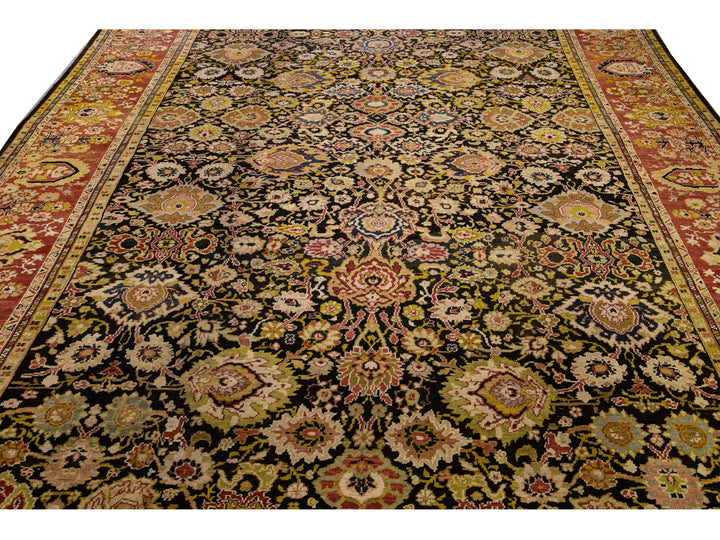 Antique Sultanabad Wool Rug 13 X 22