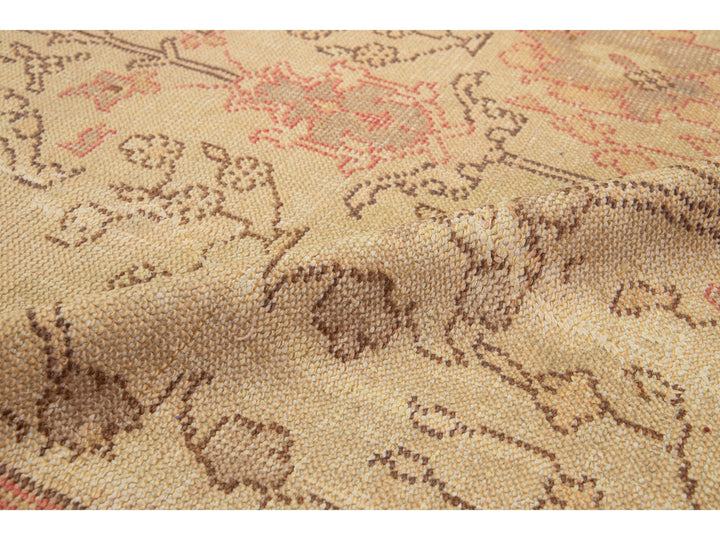 Antique Turkish Oushak Wool Rug 10 X 13