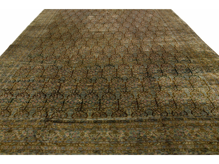 Antique Agra Wool Rug 14 X 23