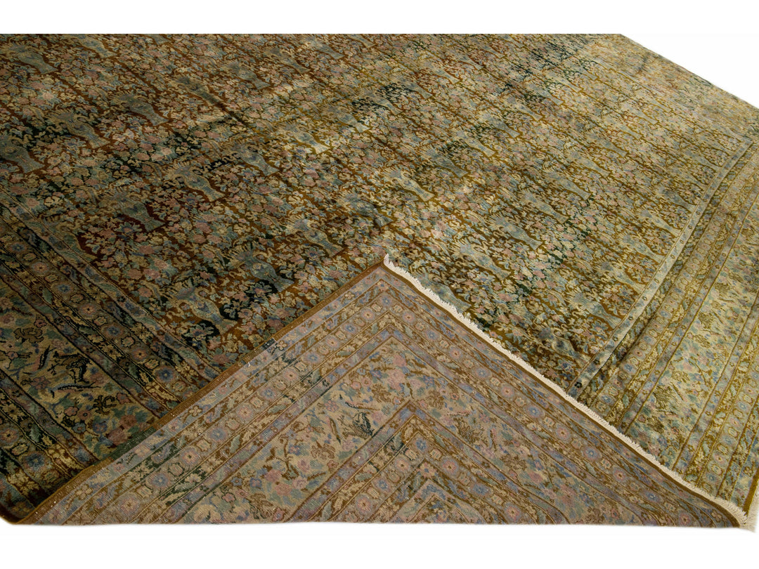 Antique Agra Wool Rug 14 X 23