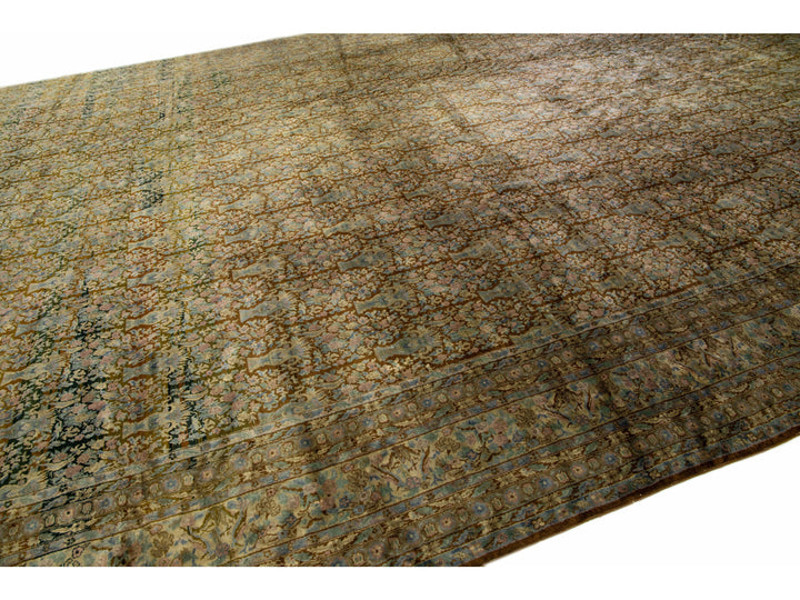 Antique Agra Wool Rug 14 X 23