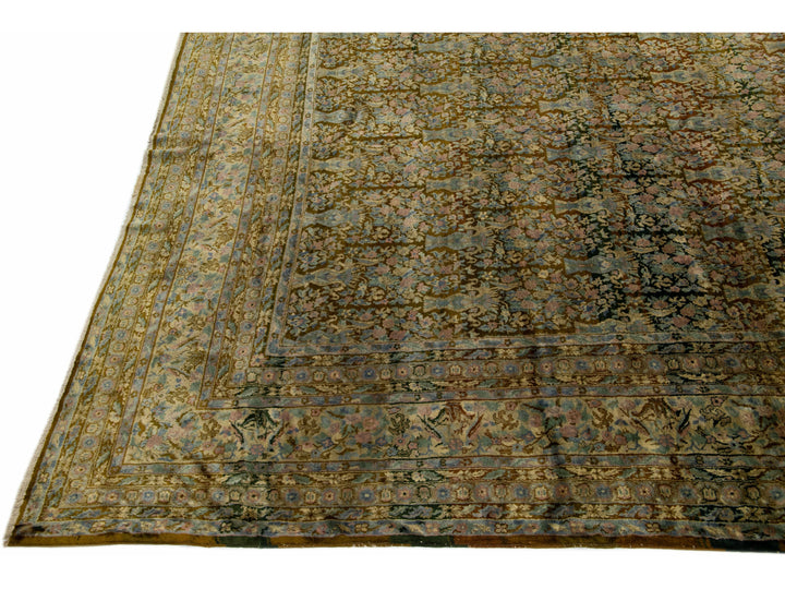 Antique Agra Wool Rug 14 X 23
