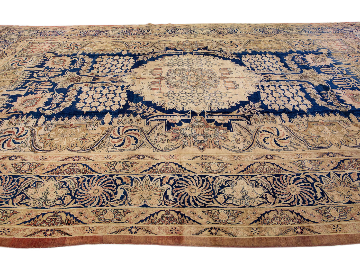 Antique Kerman Wool Rug 11 X 19