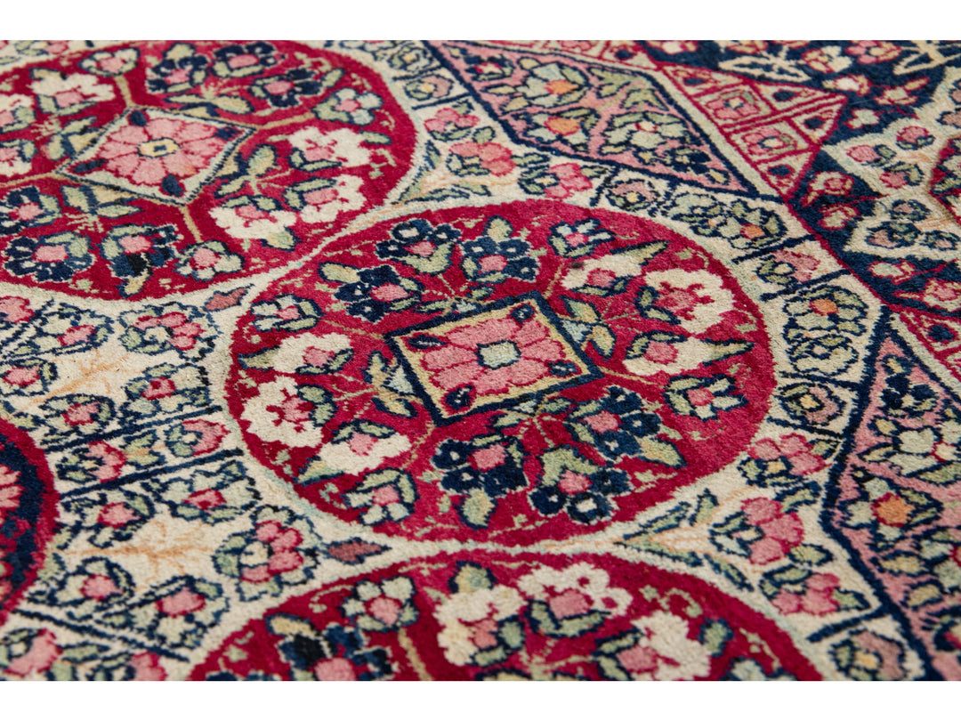 Antique Kerman Wool Rug  9 X 11