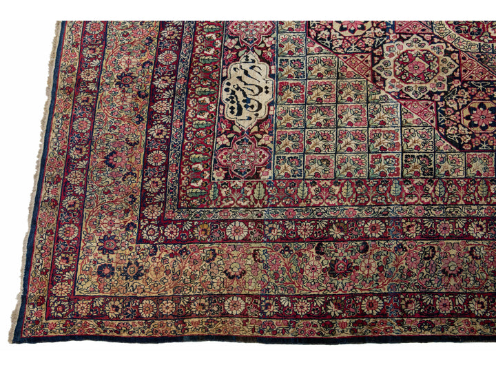 Antique Kerman Wool Rug  9 X 11