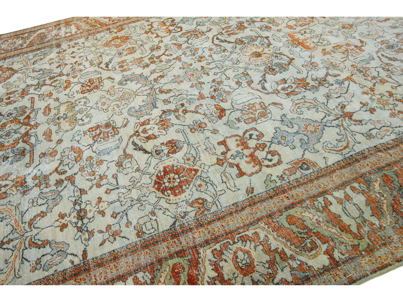 Antique Mahal Wool Rug 11 X 14