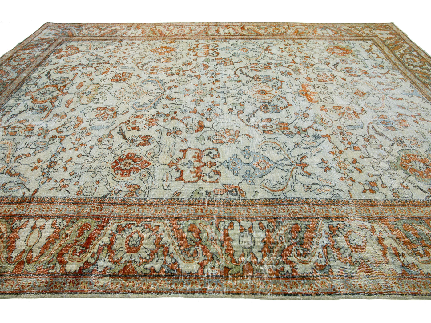 Antique Mahal Wool Rug 11 X 14