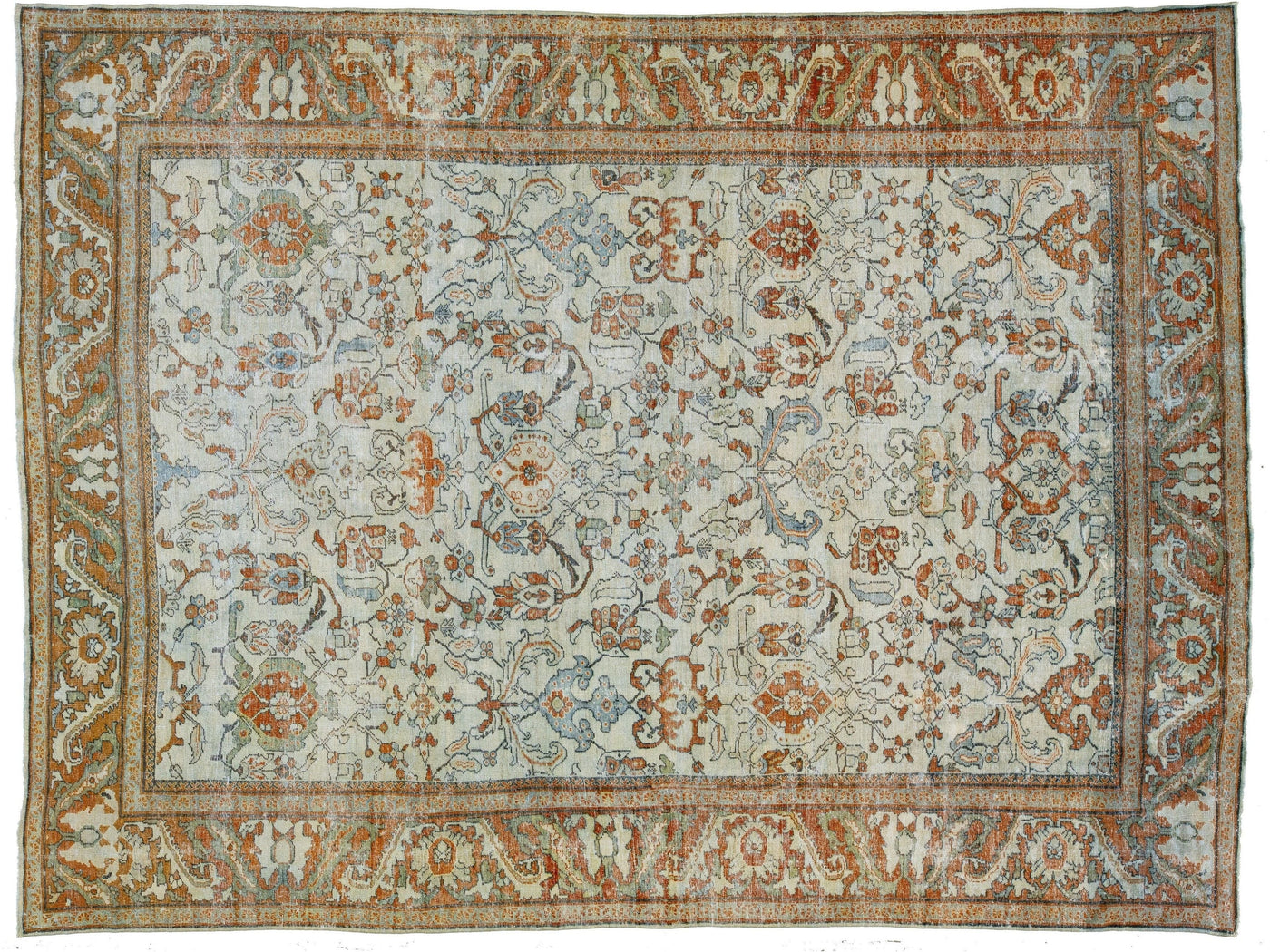 Antique Mahal Wool Rug 11 X 14