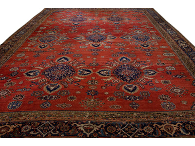 Antique Sultanabad Wool Rug 19 X 24