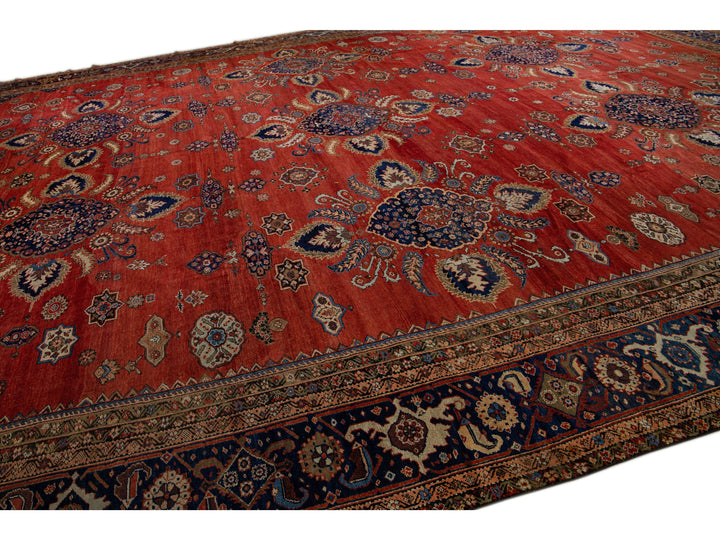 Antique Sultanabad Wool Rug 19 X 24