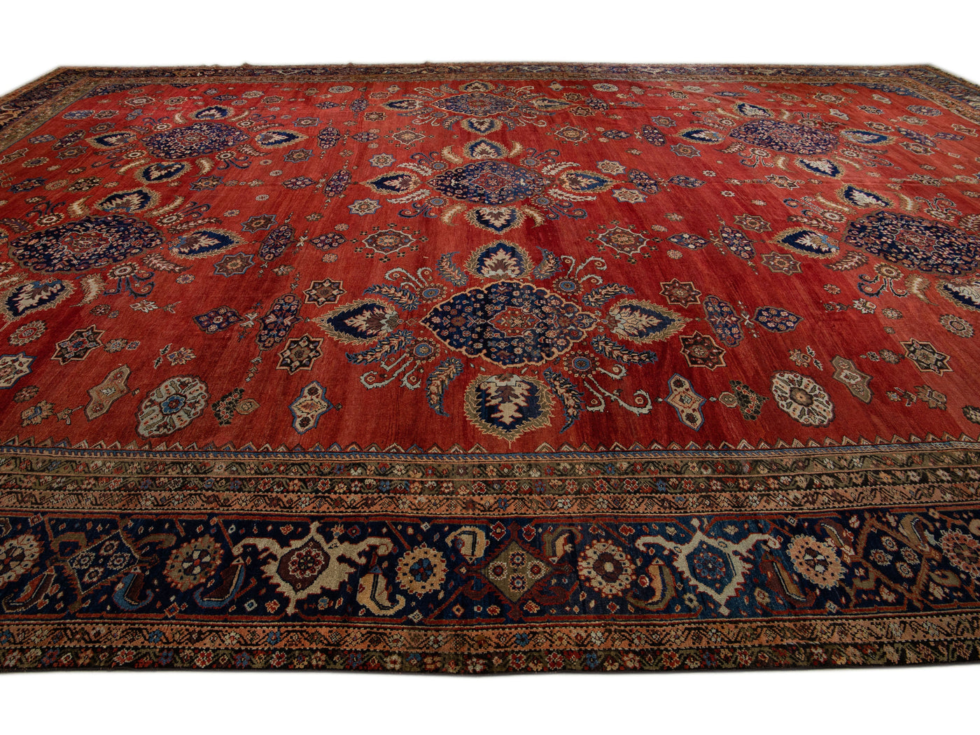 Antique Sultanabad Wool Rug 19 X 24