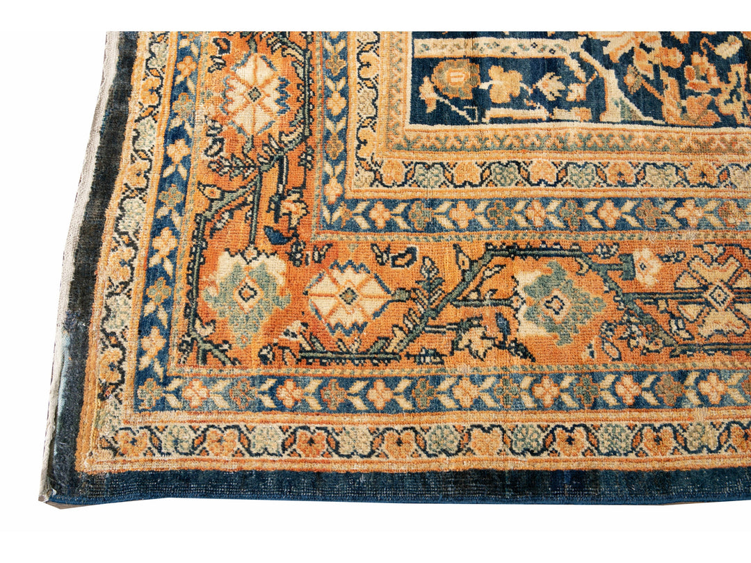 Antique Mahal Wool Rug 12 X 19