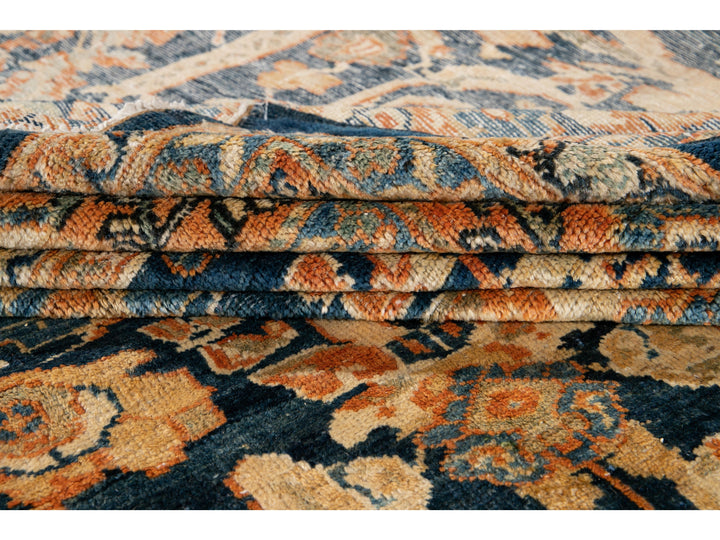 Antique Mahal Wool Rug 12 X 19