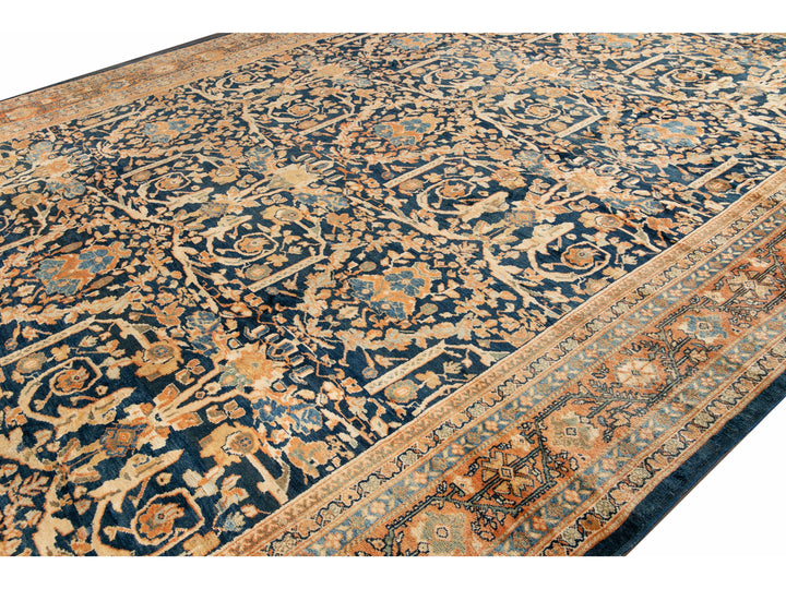 Antique Mahal Wool Rug 12 X 19
