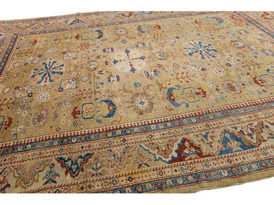 19th Century Sultanabad Wool Rug 10 X 13