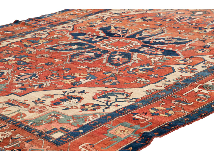 Antique Serapi Wool Rug 10 X 13
