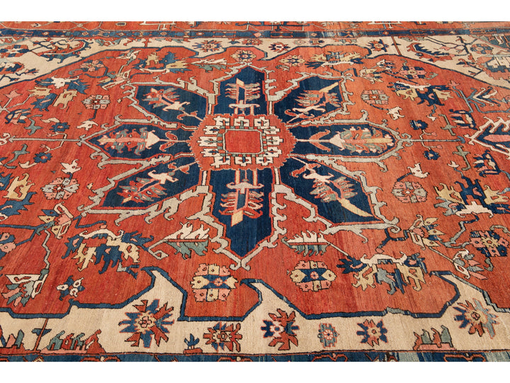 Antique Serapi Wool Rug 10 X 13