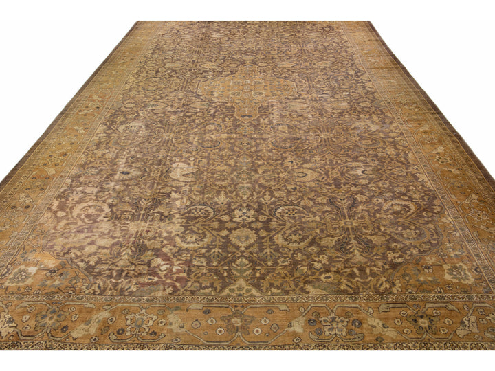 Antique Sultanabad Wool Rug 13 X 22