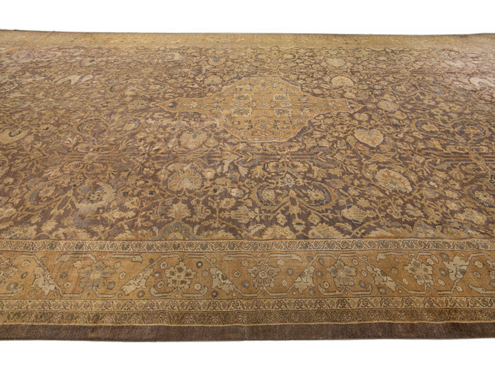 Antique Sultanabad Wool Rug 13 X 22