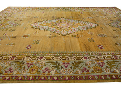 Antique Indian Agra Wool Rug 14 X 20