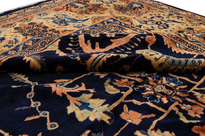 Antique Sarouk Wool Rug 11 X 14