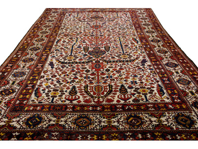 Antique Bakhtiari Wool Rug 13 X 21