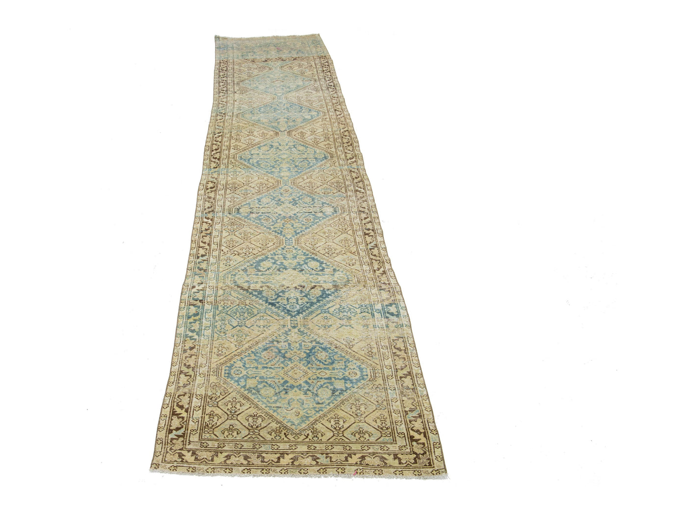 Antique Malayer Wool Runner 3 X 16