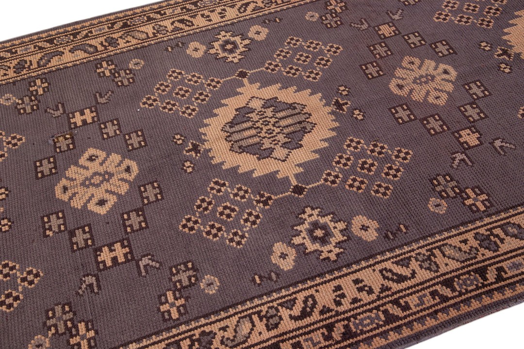Antique Turkish Oushak Wool Runner 5 X 23