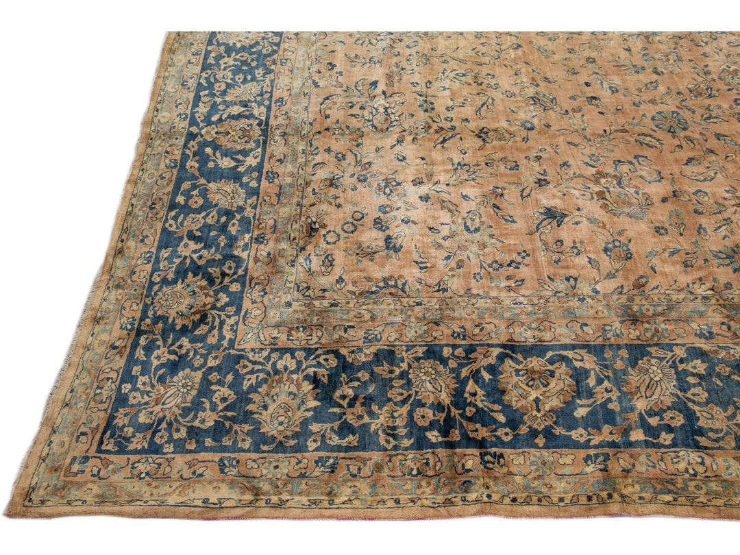 Antique Tabriz Wool Rug 15 X 27