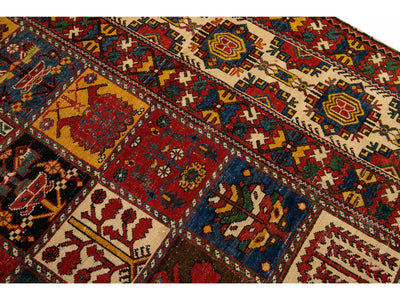 Antique Bakhtiari Persian Wool Rug 14 X 19