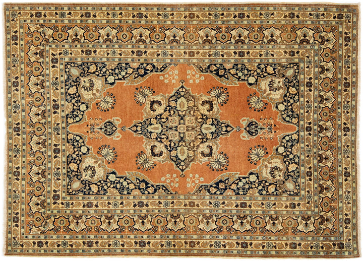Antique Tabriz Wool Rug 4 X 6